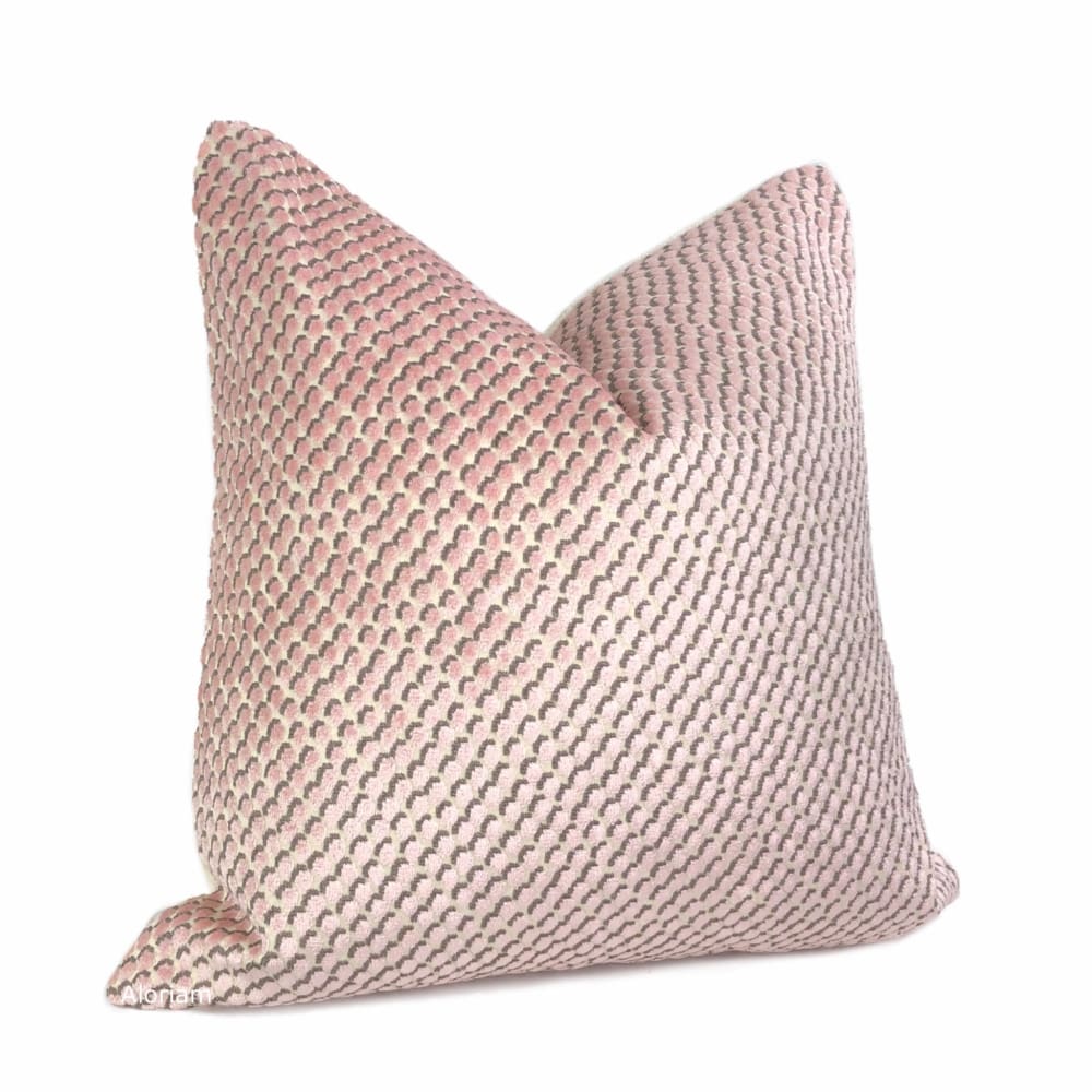 Kravet Kate Spade Mazzy Dot Blush Pink Velvet Dots Pillow Cover - Aloriam