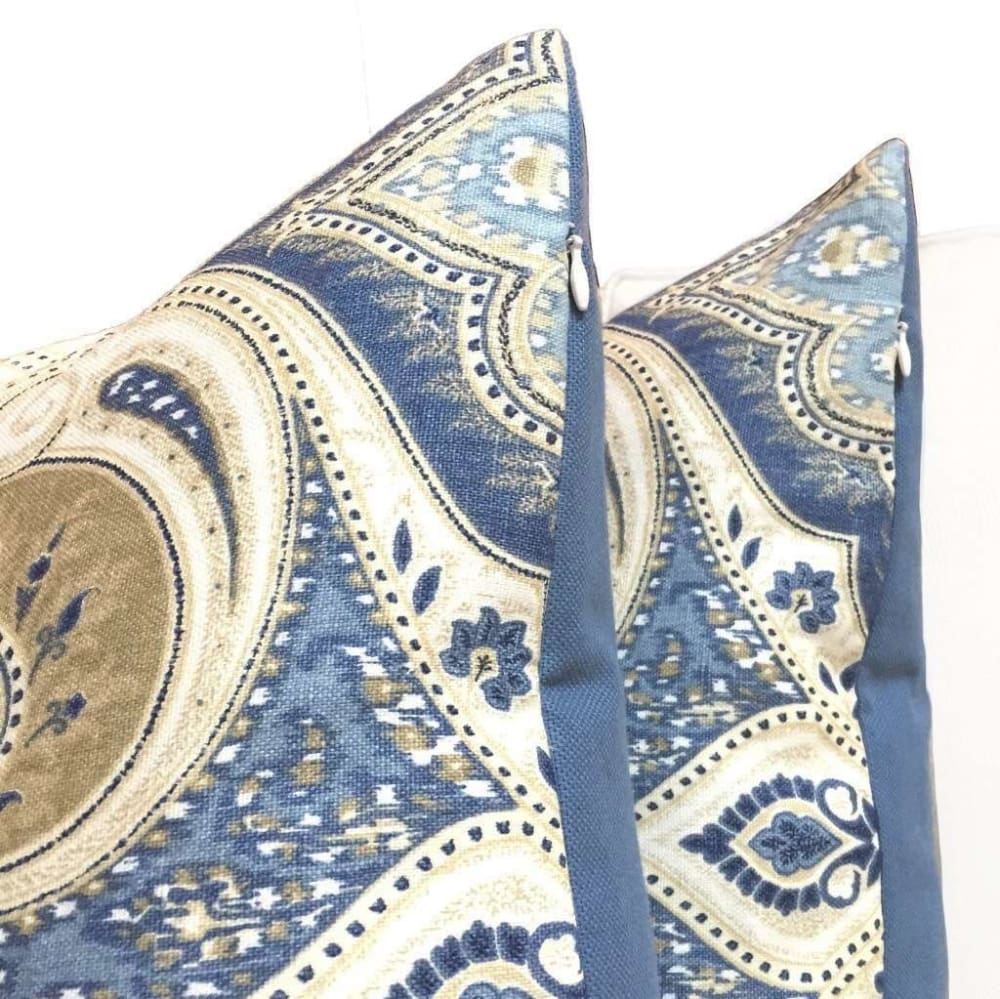 Kravet Latika Delta Paisley Medallion Geometric Linen Pillow Cushion Cover