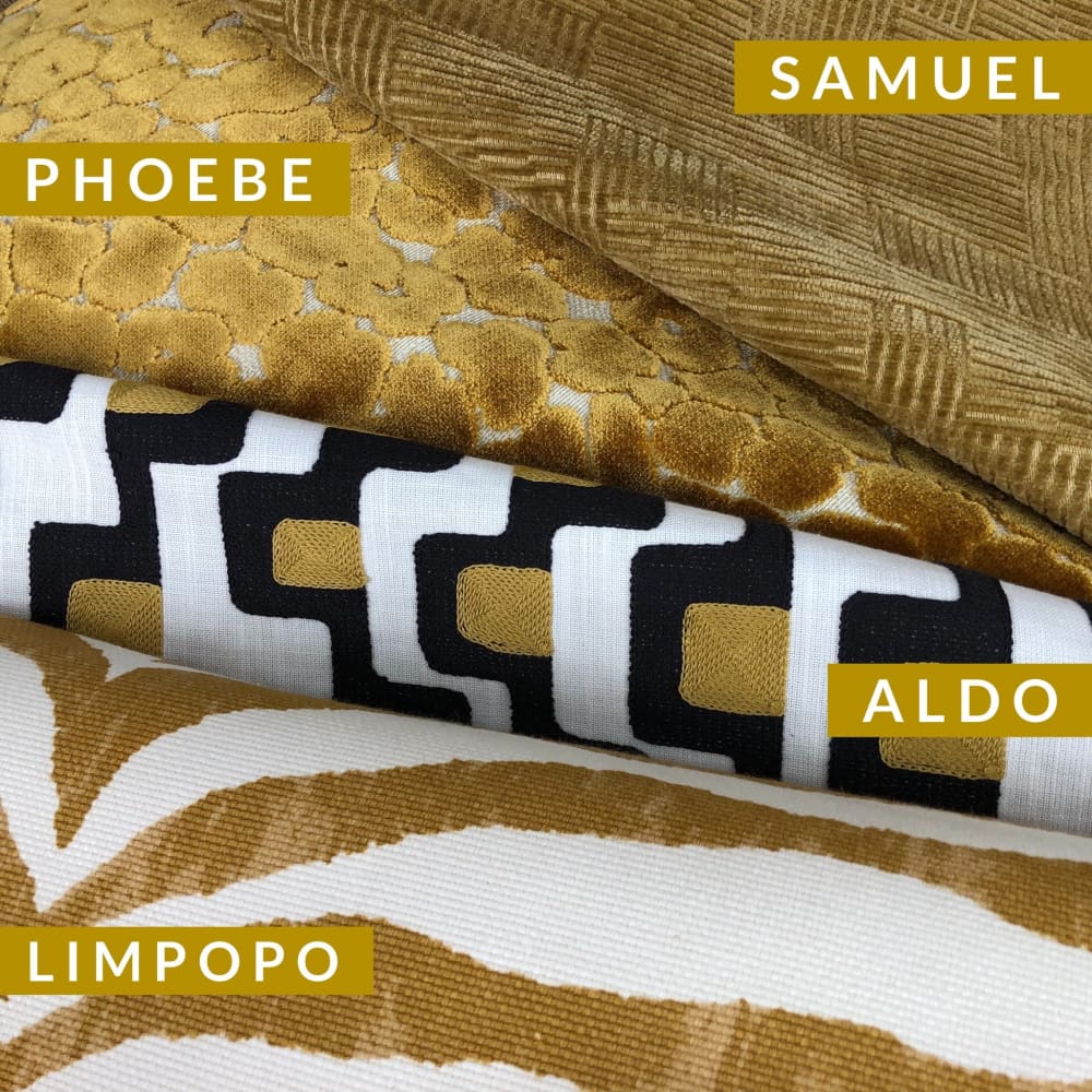 Kravet Limpopo Ochre Gold White Tiger Stripe Pillow Cover - Aloriam