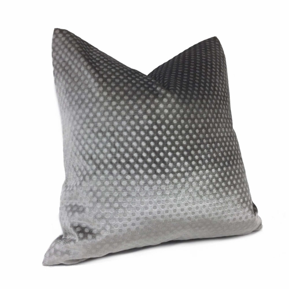 Light Gray Dimple Dots Velvet Pillow Cover Cushion Pillow Case Euro Sham 16x16 18x18 20x20 22x22 24x24 26x26 28x28 Lumbar Pillow 12x18 12x20 12x24 14x20 16x26 by Aloriam