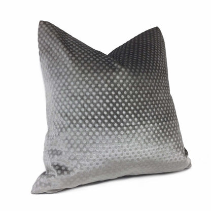 Light Gray Dimple Dots Velvet Pillow Cover Cushion Pillow Case Euro Sham 16x16 18x18 20x20 22x22 24x24 26x26 28x28 Lumbar Pillow 12x18 12x20 12x24 14x20 16x26 by Aloriam