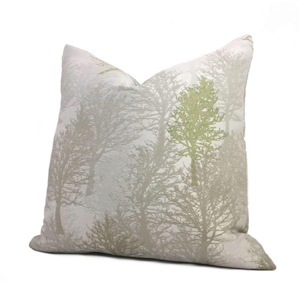 Light Gray Green Trees Nature Upholstery Pillow Cover Cushion Pillow Case Euro Sham 16x16 18x18 20x20 22x22 24x24 26x26 28x28 Lumbar Pillow 12x18 12x20 12x24 14x20 16x26 by Aloriam