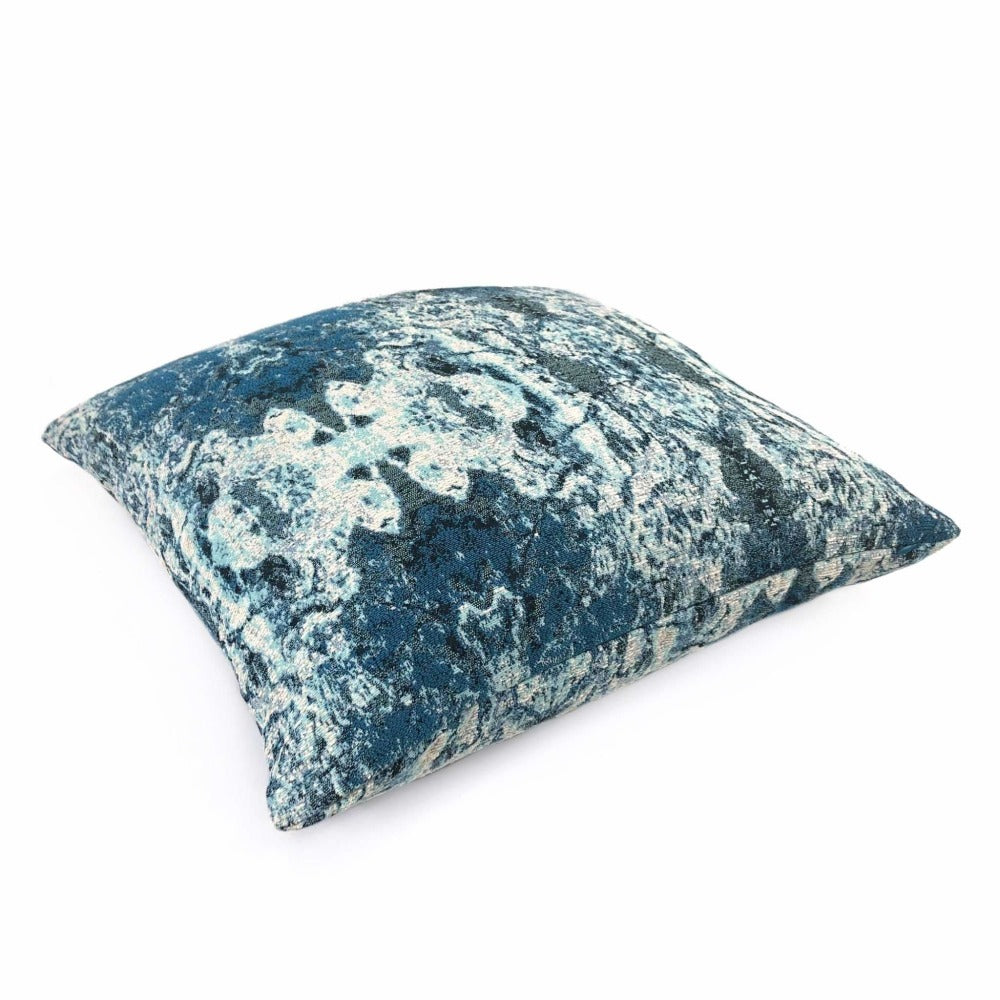 Lira Teal Green Abstract Modern Textured Throw Pillow Cushion 16x16 18x18 20x20 22x22