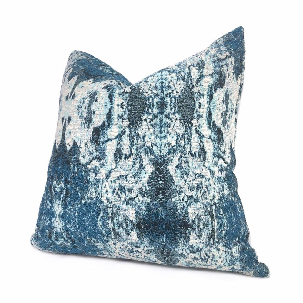 Lira Teal Green Abstract Modern Textured Pillow Cover Cushion Pillow Case Euro Sham 16x16 18x18 20x20 22x22 24x24 26x26 28x28 Lumbar Pillow 12x18 12x20 12x24 14x20 16x26 by Aloriam