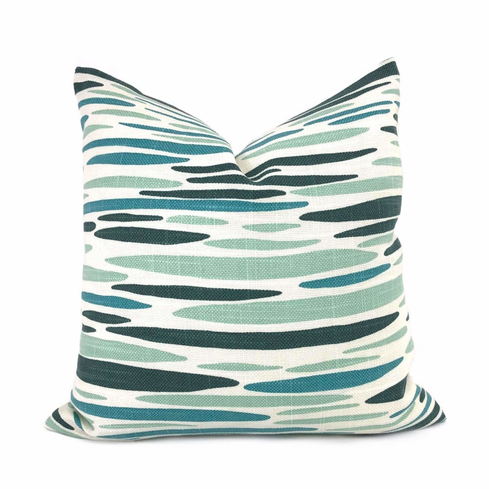 Lulu DK Island Sea Green Aqua Teal Pillow Cover Cushion Pillow Case Euro Sham 16x16 18x18 20x20 22x22 24x24 26x26 28x28 Lumbar Pillow 12x18 12x20 12x24 14x20 16x26 by Aloriam