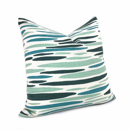 Lulu DK Island Sea Green Aqua Teal Pillow Cover Cushion Pillow Case Euro Sham 16x16 18x18 20x20 22x22 24x24 26x26 28x28 Lumbar Pillow 12x18 12x20 12x24 14x20 16x26 by Aloriam