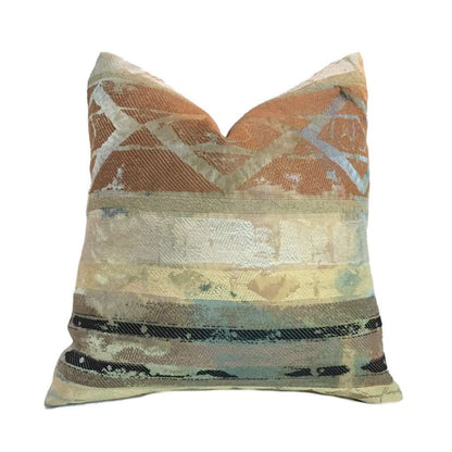 Designer Archeology Earth Tones Ikat Ethnic Pillow Cover