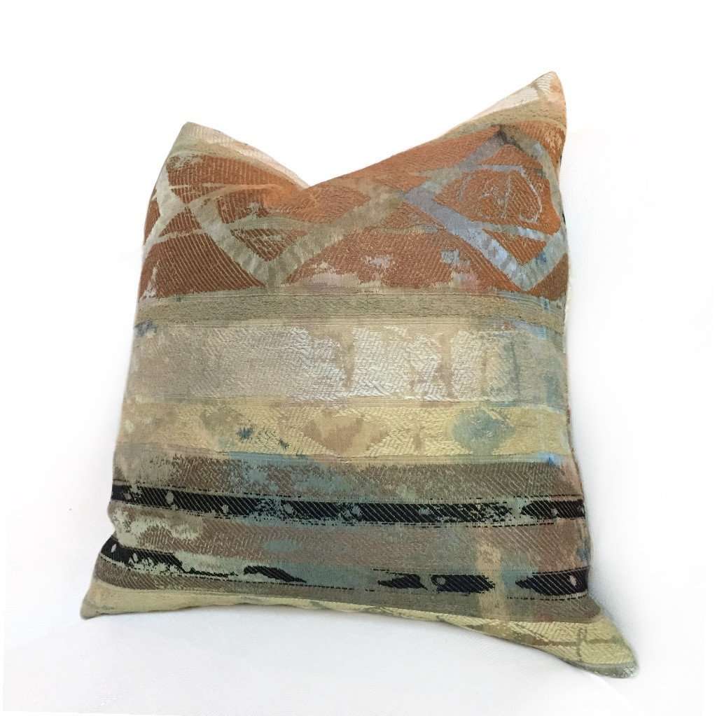 Designer Archeology Earth Tones Ikat Ethnic Pillow Cover