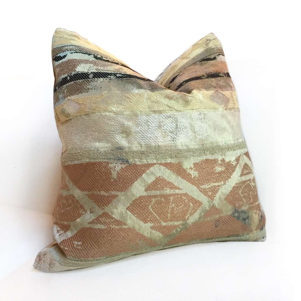 Designer Archeology Earth Tones Ikat Ethnic Pillow Cover