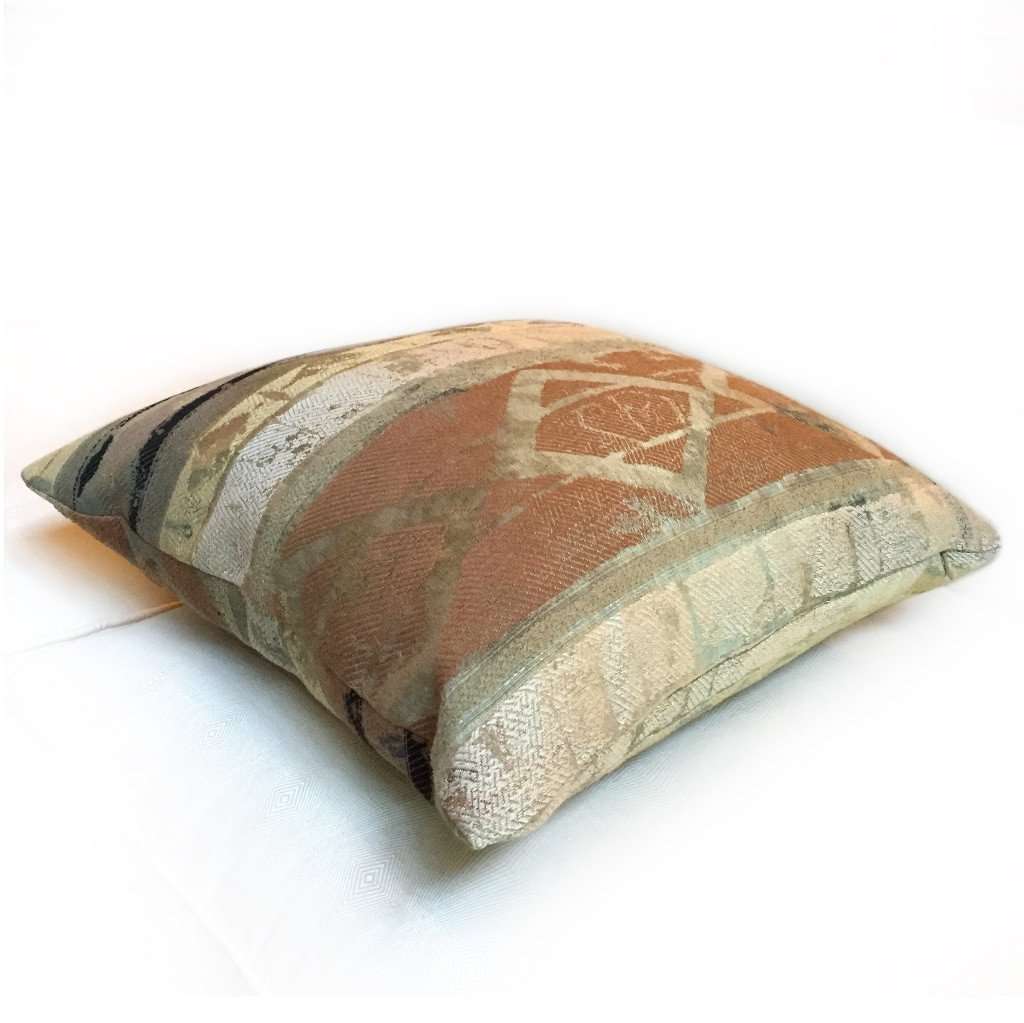 Designer Archeology Earth Tones Ikat Ethnic Pillow Cover