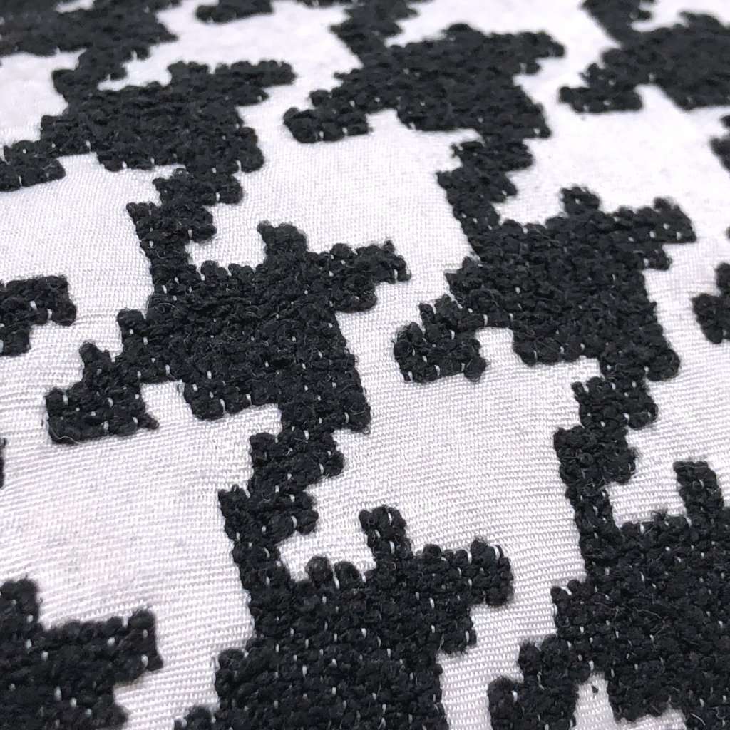 Lyndon Black & White Houndstooth Chenille Pillow Cover Cushion Pillow Case Euro Sham 16x16 18x18 20x20 22x22 24x24 26x26 28x28 Lumbar Pillow 12x18 12x20 12x24 14x20 16x26 by Aloriam