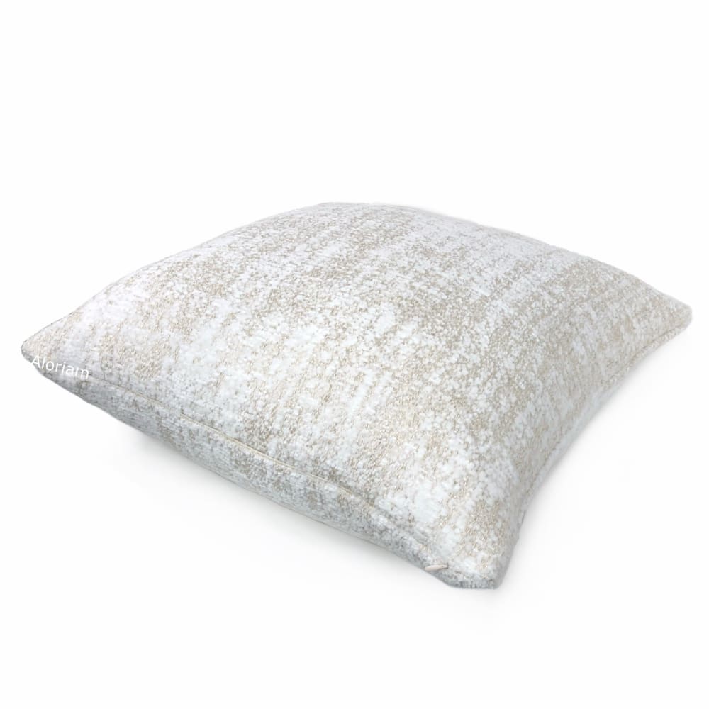 Marley Cream Ecru Textured Chenille Pillow Cover - Aloriam