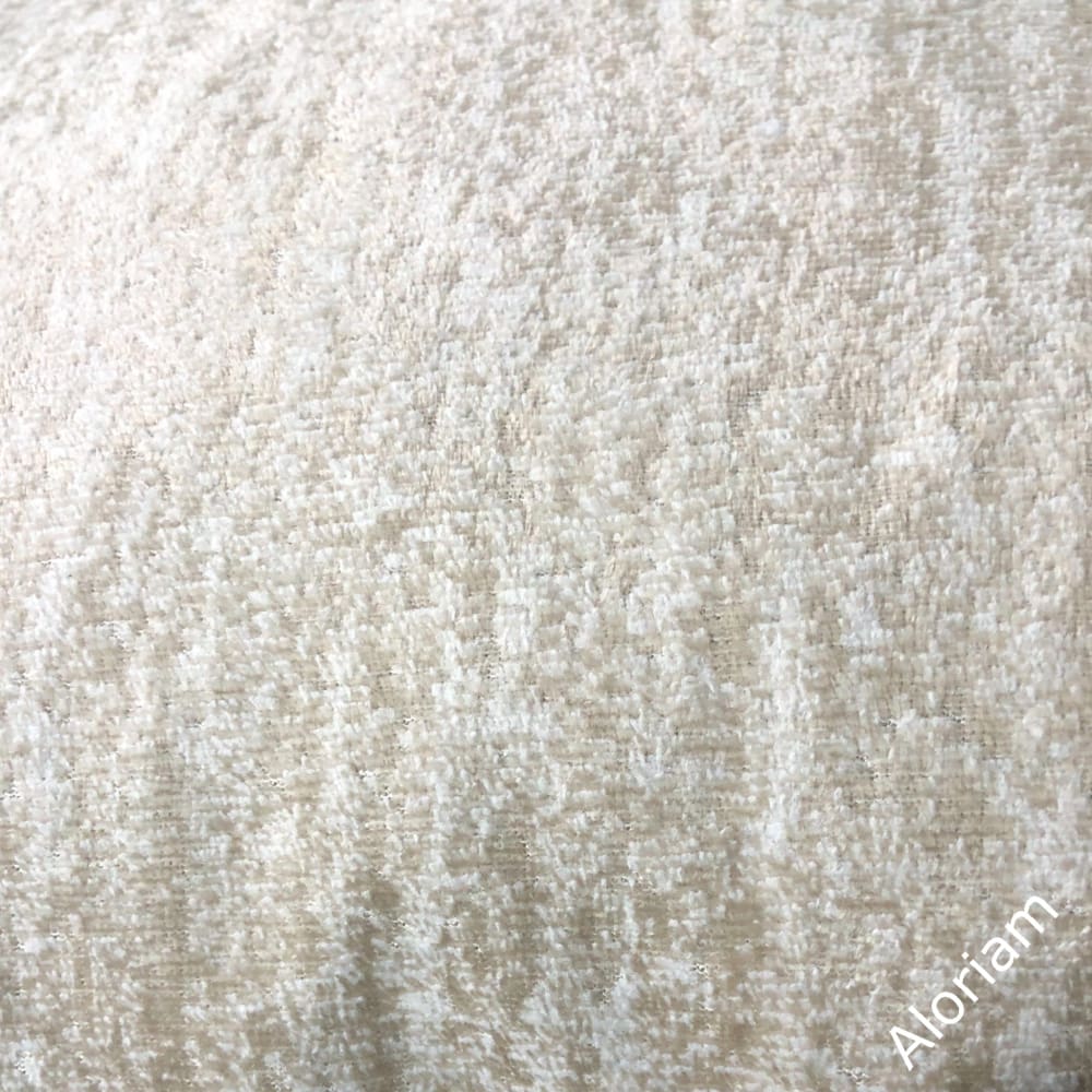 Maxwell Cream Ecru Two Tone Chenille Velvet Pillow Cover - Aloriam