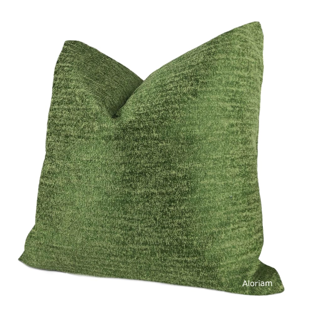 Maxwell Garden Green Two Tone Chenille Velvet Pillow Cover - Aloriam