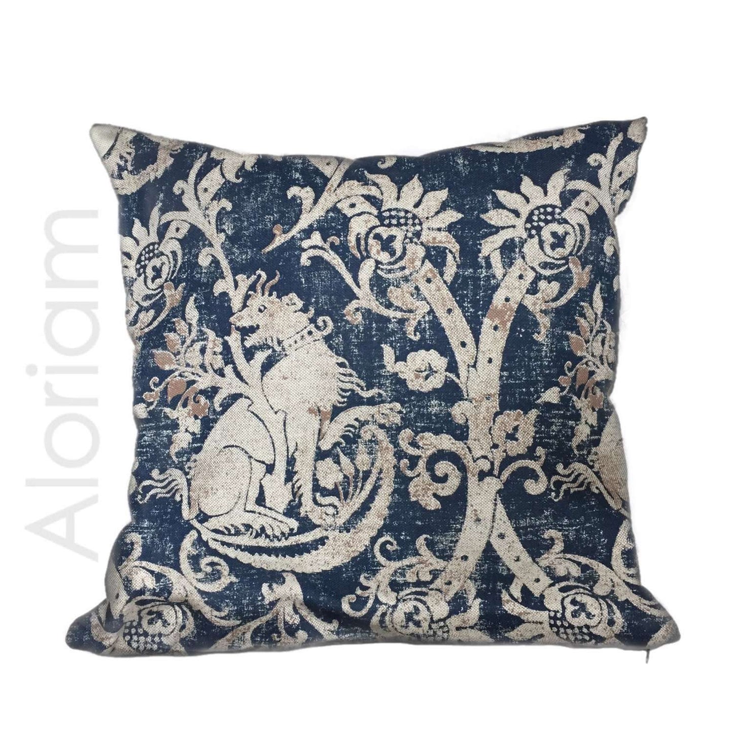 Medieval Gryphon Heraldry Mythological Print  Pillow Cushion Cover