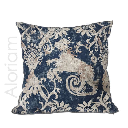 Medieval Gryphon Heraldry Mythological Print  Pillow Cushion Cover