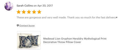 Medieval Gryphon Heraldry Mythological Print Pillow Cushion Cover Cushion Pillow Case Euro Sham 16x16 18x18 20x20 22x22 24x24 26x26 28x28 Lumbar Pillow 12x18 12x20 12x24 14x20 16x26 by Aloriam