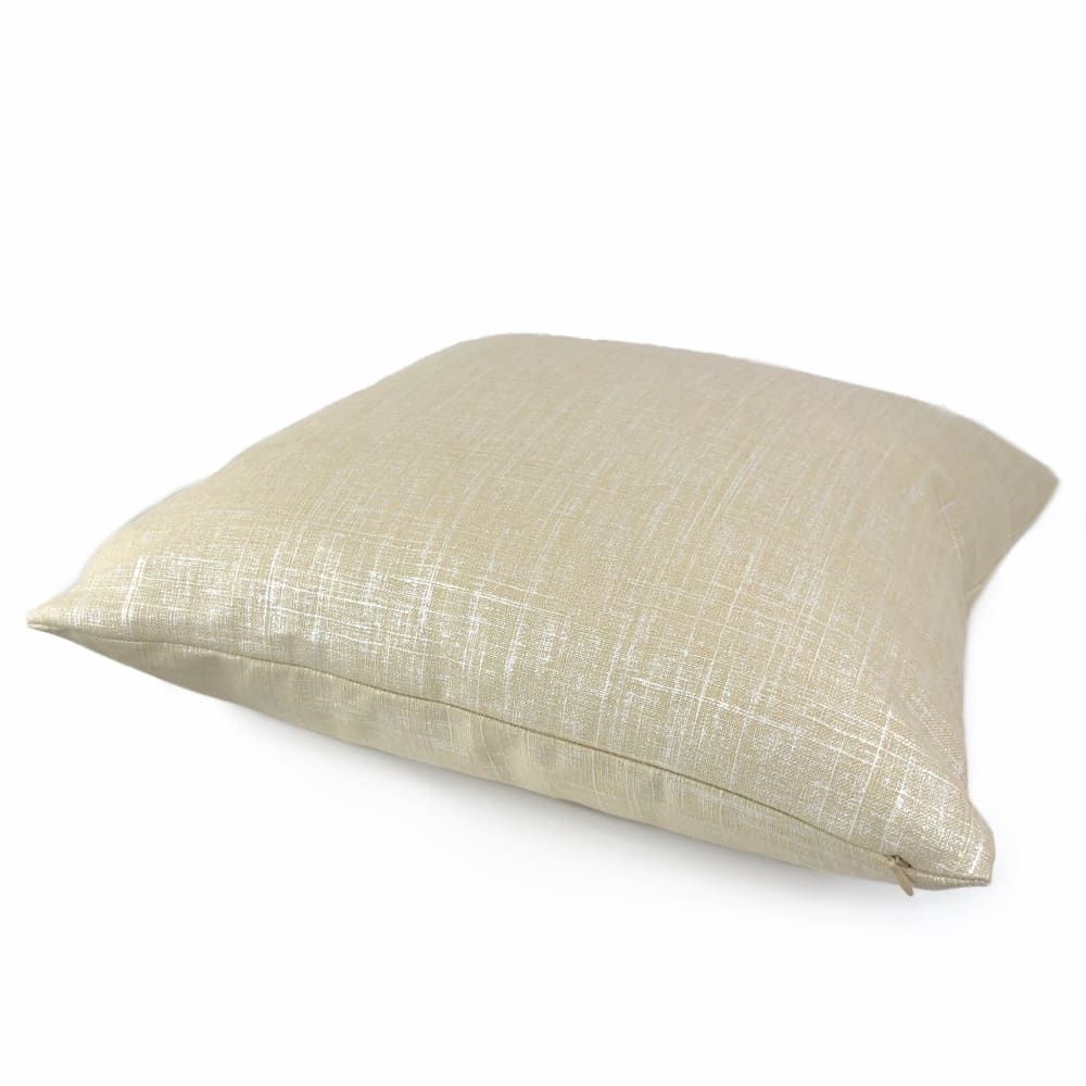 Metallic Pearl Glazed Beige Linen Pillow Cover - Aloriam