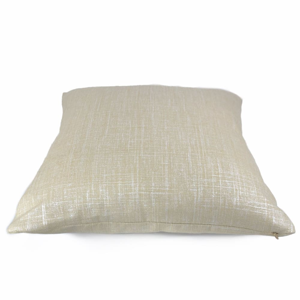 Metallic Pearl Glazed Beige Linen Pillow Cover - Aloriam