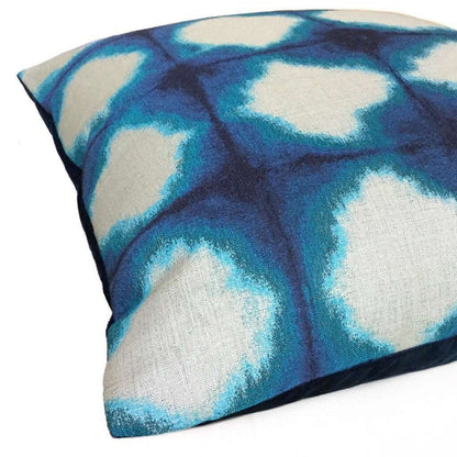 Modern Blue Green Ikat Ombre Squares Upholstery Pillow Cover, Fits 12x20 12x24 14x20 16x26 16" 18" 20" 22" 24" Cushions