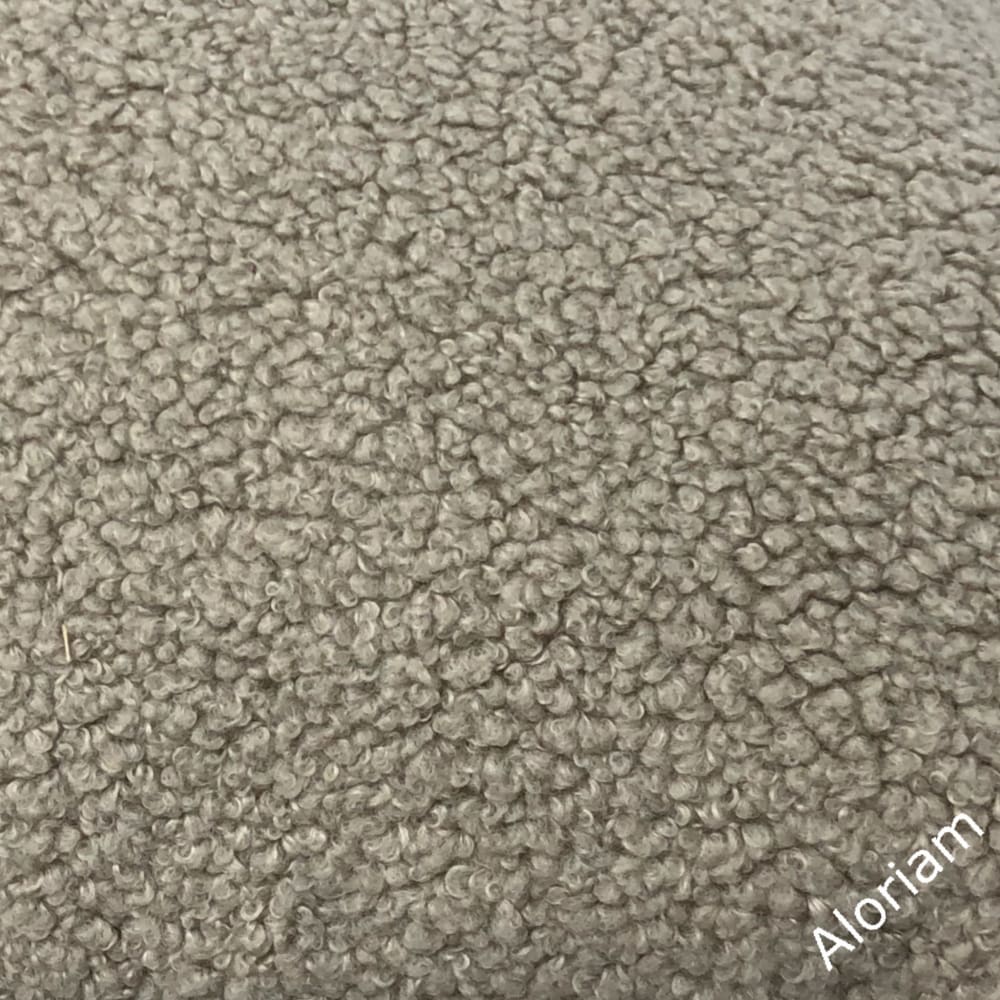 Mushroom Taupe Sherpa Faux Sheepskin Boucle Pillow Cover - Aloriam