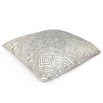 Nate Berkus Tribal Maze Gray Cream Cotton Print Decorative Pillow Cover