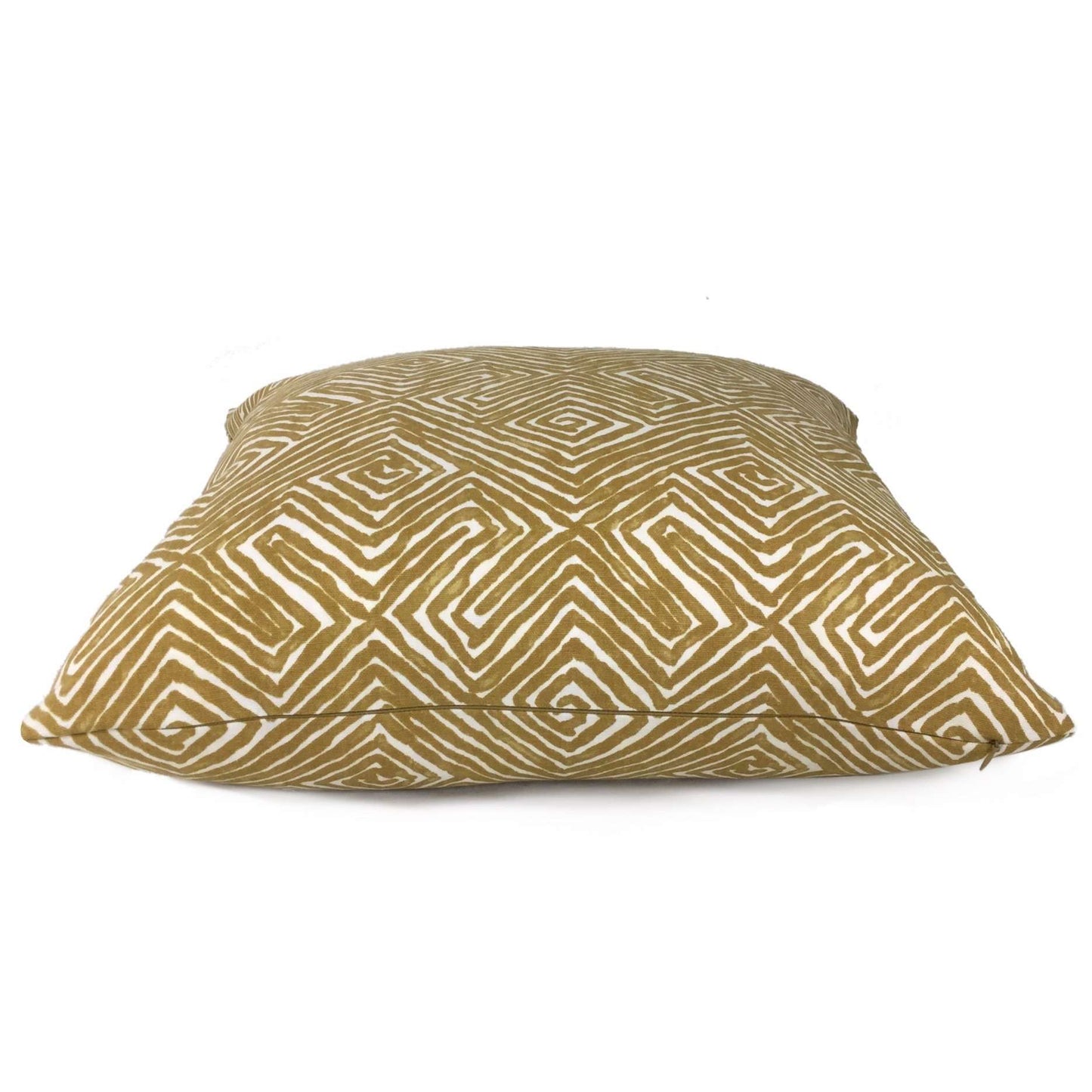 Nate Berkus Tribal Maze Ochre Yellow Cream Cotton Print Pillow Sham