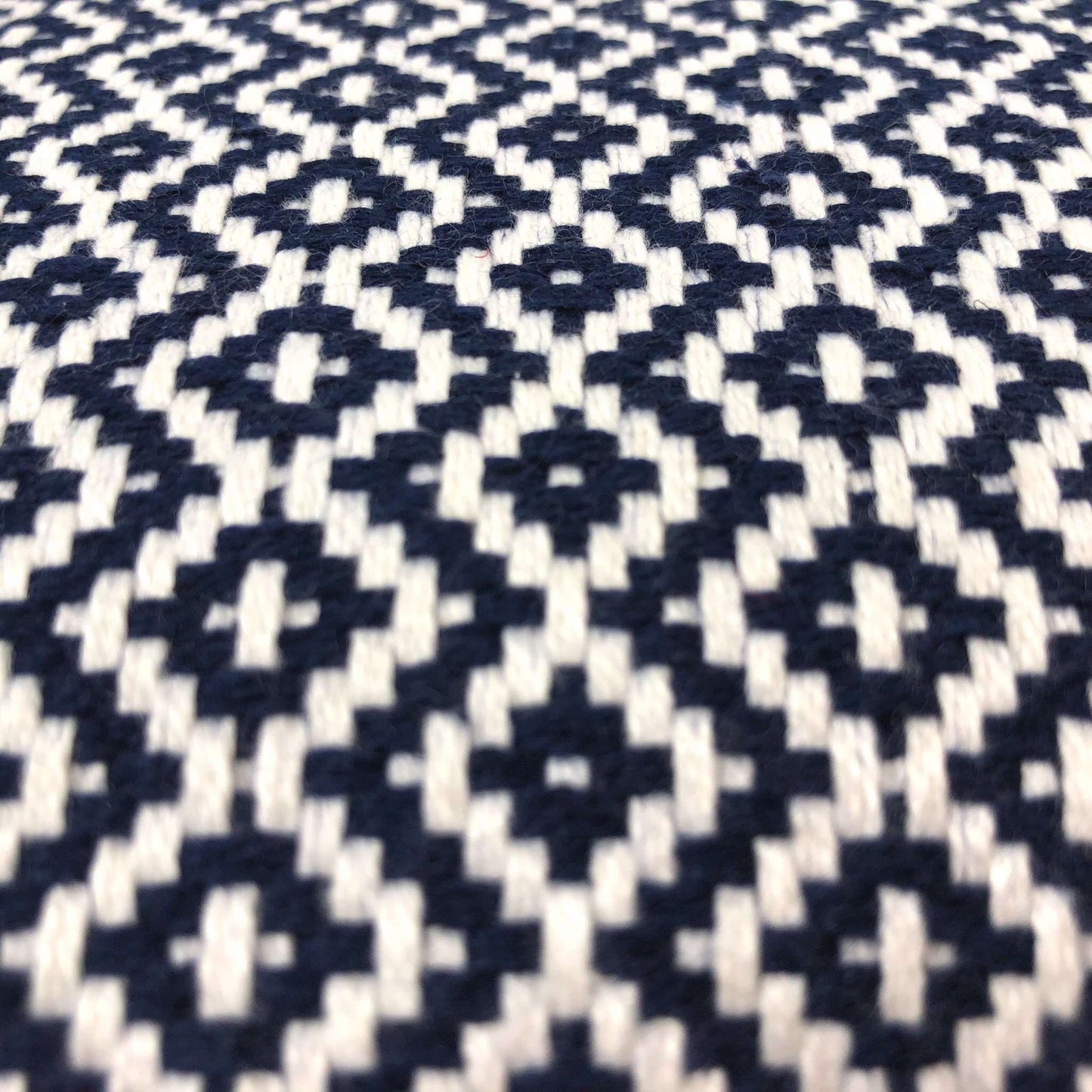 Navy Blue White Basketweave Diamonds Pillow Cover Cushion Pillow Case Euro Sham 16x16 18x18 20x20 22x22 24x24 26x26 28x28 Lumbar Pillow 12x18 12x20 12x24 14x20 16x26 by Aloriam