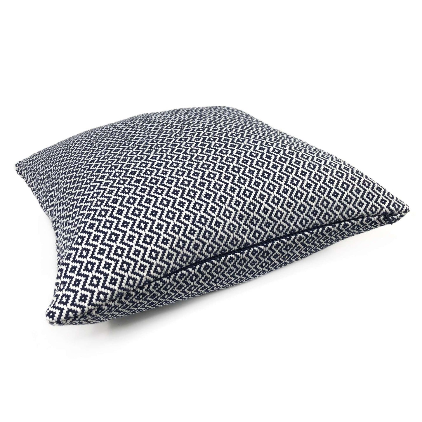 Navy Blue White Basketweave Diamonds Pillow Cover Cushion Pillow Case Euro Sham 16x16 18x18 20x20 22x22 24x24 26x26 28x28 Lumbar Pillow 12x18 12x20 12x24 14x20 16x26 by Aloriam