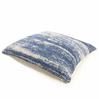 Newport Blue Cream Abstract Texture Pillow Cover - Aloriam