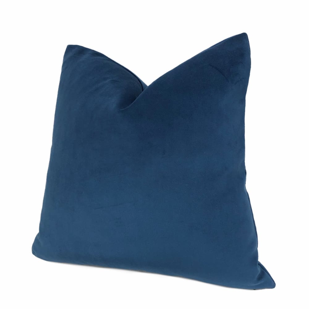 Ocean Blue Brooklyn Velvet Pillow Cushion Cover - Aloriam