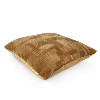 Oslow Mid-Century Modern Adobe Brown Mohair Velvet Pillow Cover (Brunschwig & Fils Fabric) - Aloriam