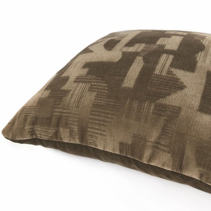 Oslow Mid-Century Modern Brown Mohair Velvet Pillow Cover (Brunschwig & Fils Fabric) - Aloriam