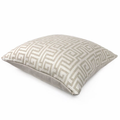 Parthenon Ecru Beige Greek Key Pillow Cover - Aloriam