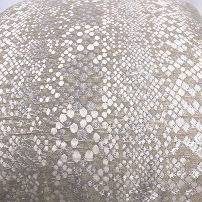 Pearlescent Python Snakeskin Gray Beige Taupe Pillow Cover