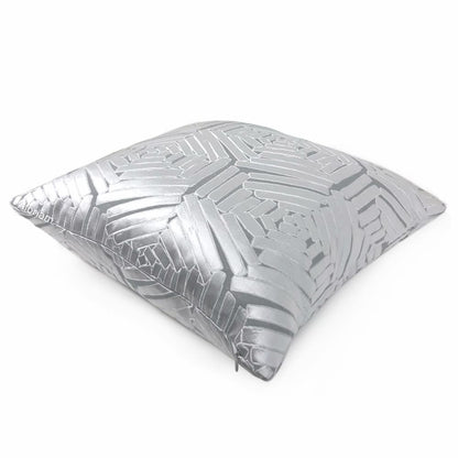 Percival Cloud Gray Freeform Hexagons Pillow Cover - Aloriam