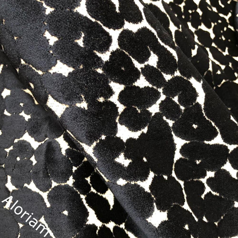 Phoebe Black Leopard Velvet Pillow Cover - Aloriam