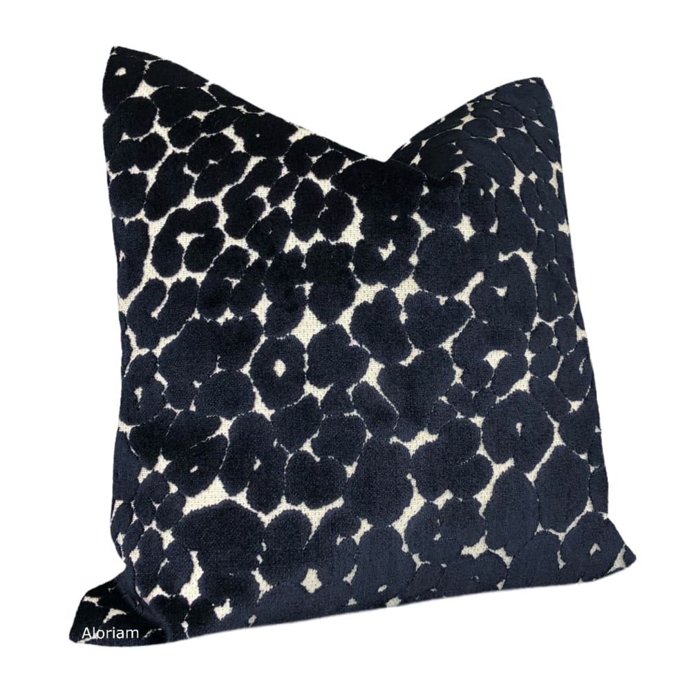 Phoebe Black Leopard Velvet Pillow Cover - Aloriam