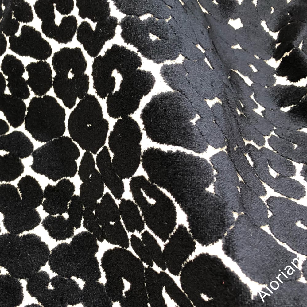 Phoebe Black Leopard Velvet Pillow Cover - Aloriam