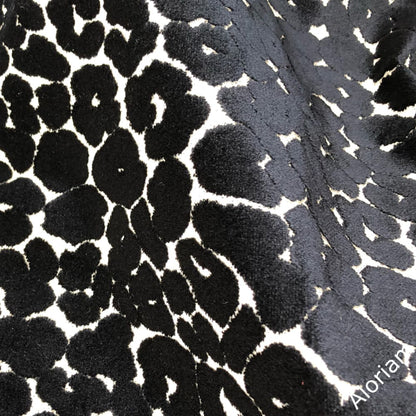 Phoebe Black Leopard Velvet Pillow Cover - Aloriam