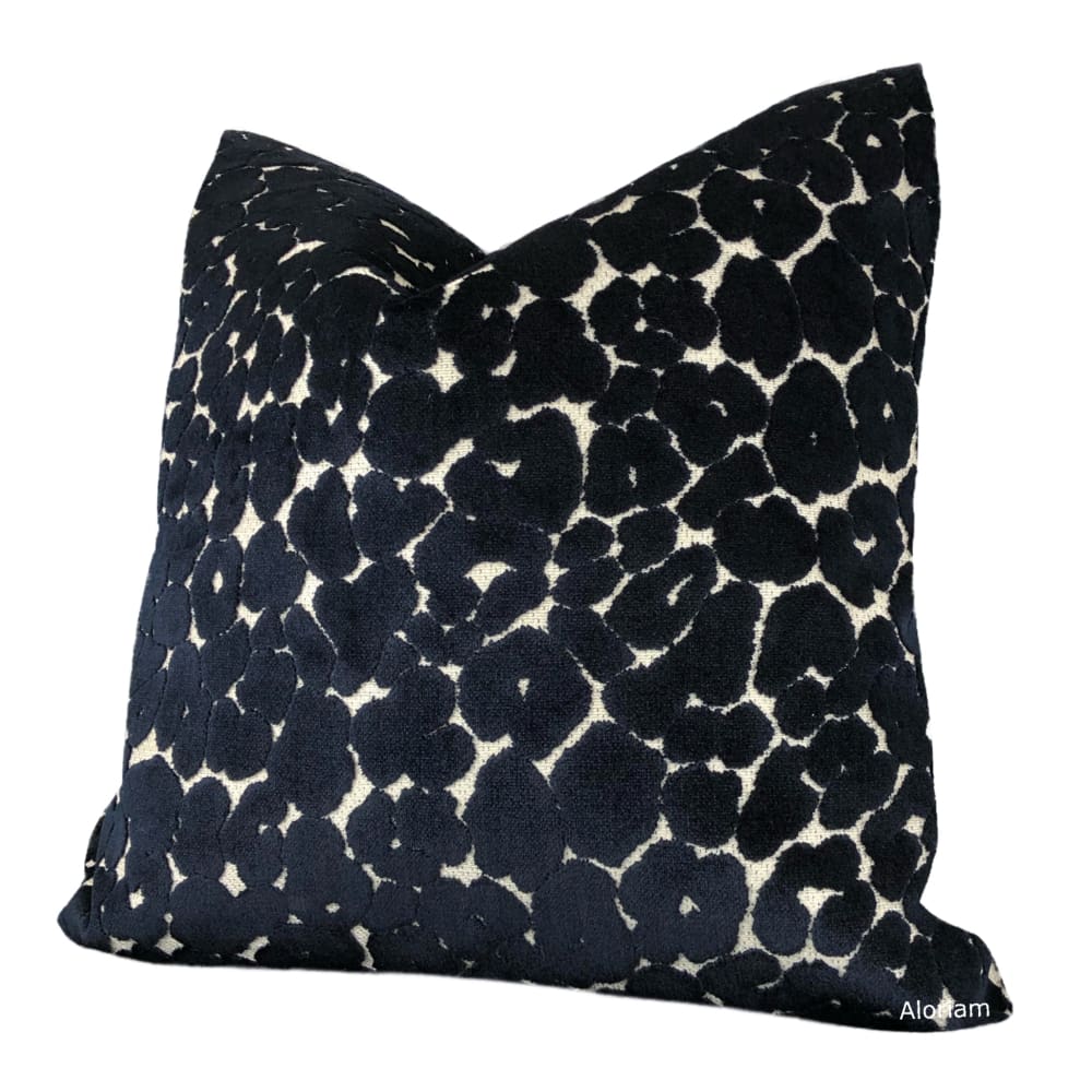 Phoebe Black Leopard Velvet Pillow Cover - Aloriam