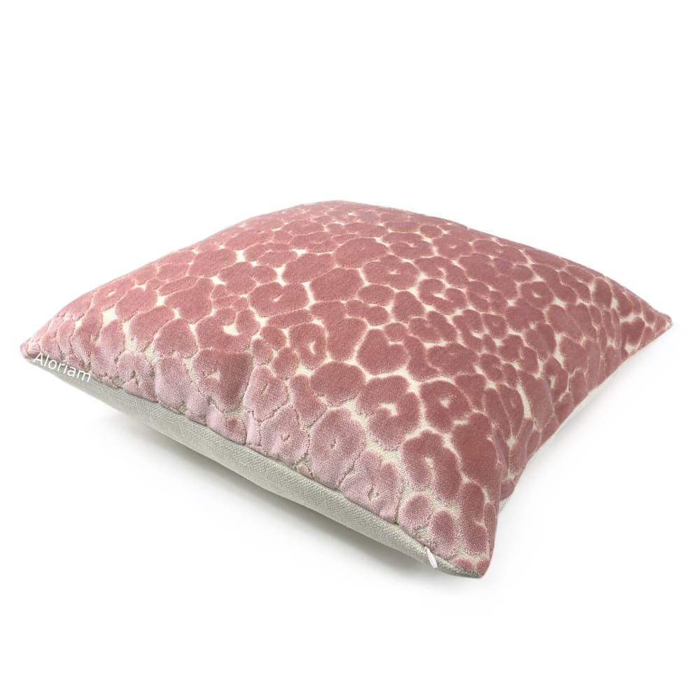 Phoebe Rose Pink Leopard Velvet Pillow Cover - Aloriam