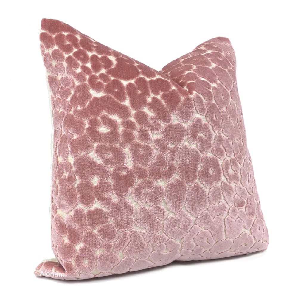 Phoebe Rose Pink Leopard Velvet Pillow Cover - Aloriam