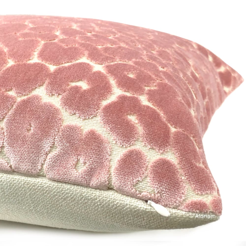 Phoebe Rose Pink Leopard Velvet Pillow Cover - Aloriam