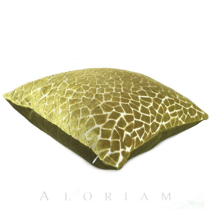 Pindler Soren Lime Green Mosaic Pattern Cut Velvet Pillow Sham