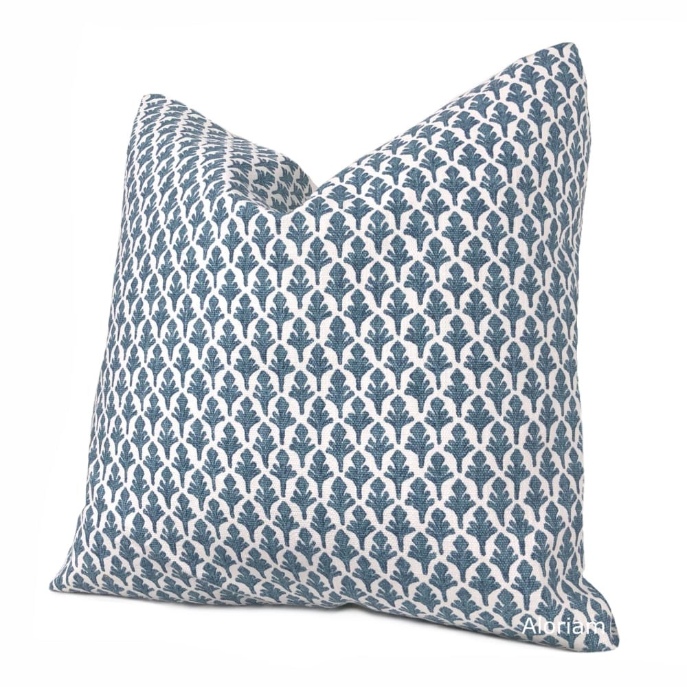 Ponce Blueridge Leaf Print Pillow Cover (Lacefield Designs fabric) - Aloriam