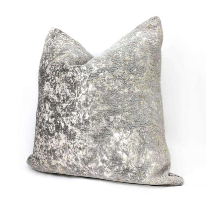 Ainsley Dove Gray Silver Patina Abstract Texture Throw Pillow 16x16 18x18 20x20 22x22