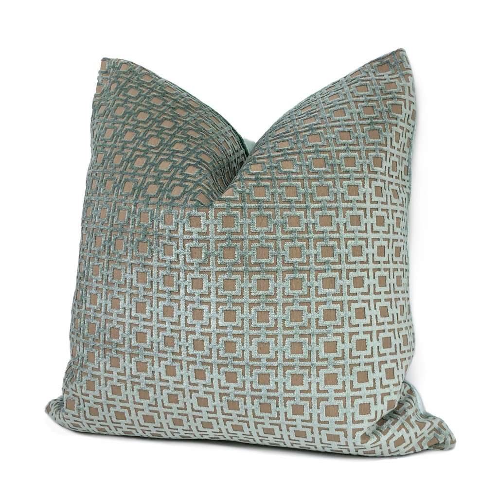 Highland Court Diamond Cut Velvet Pillow 