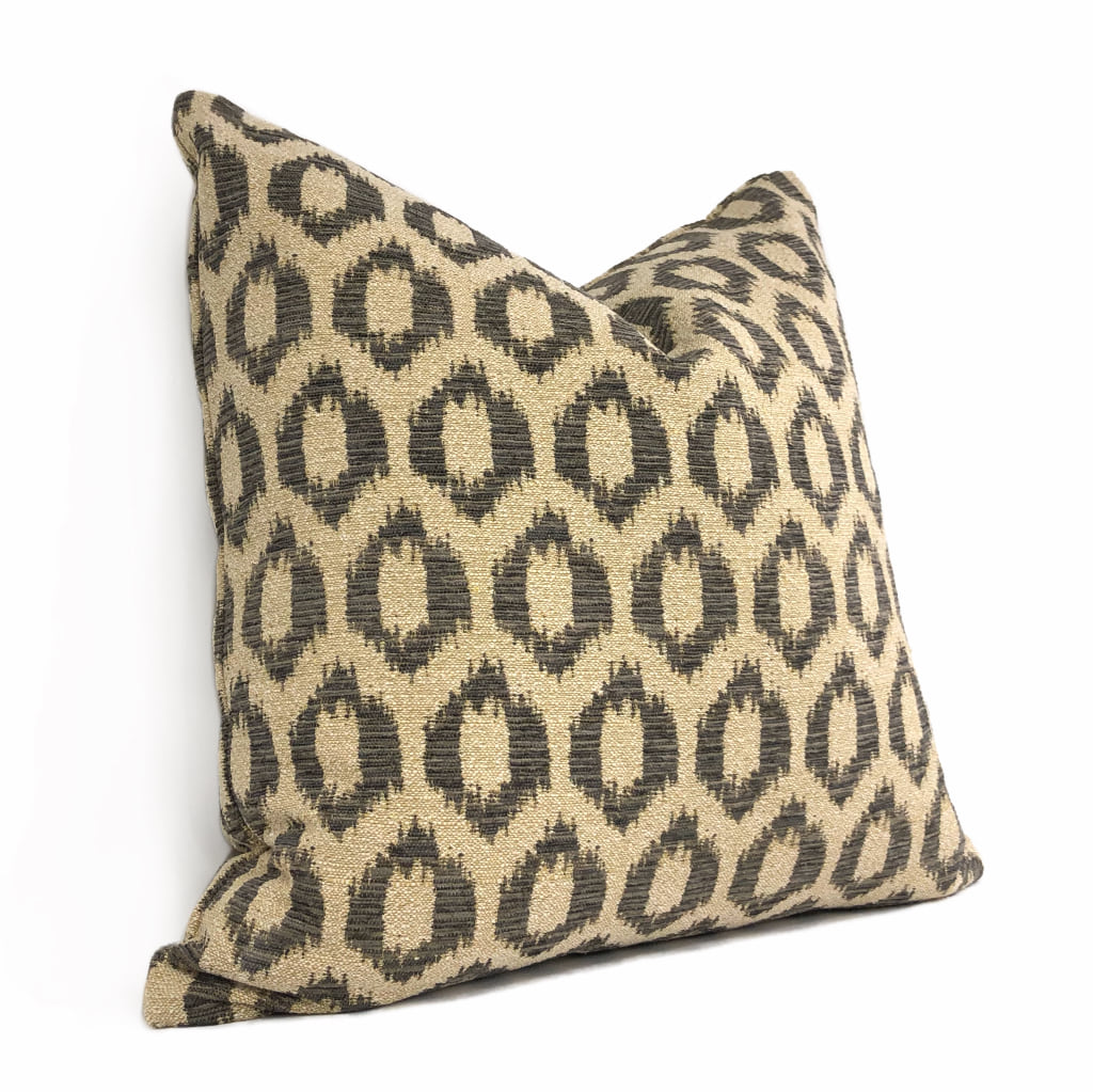 Razul Dark Brown & Tan “O” Dots Pillow Cover