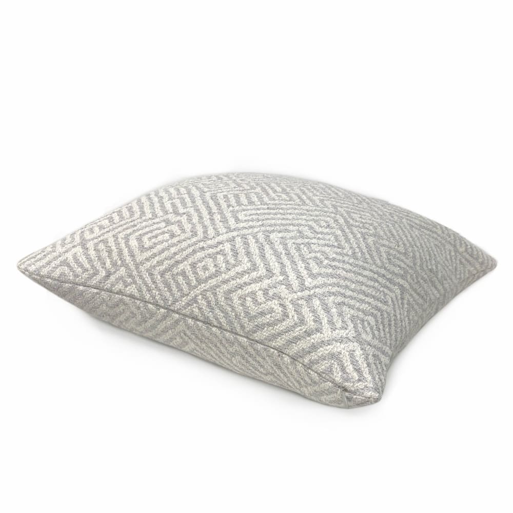 Rhodes Gray Greek Maze Pillow Cover - Aloriam